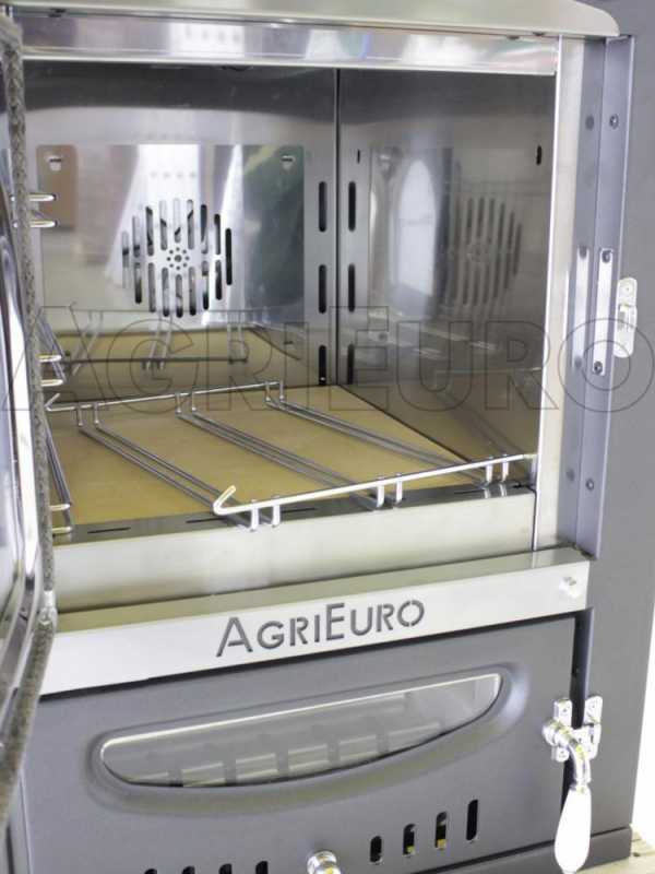 Agrieuro Minimus 50 EXT - Holzbackofen f&uuml;r drau&szlig;en aus Edelstahl - Umluftbackofen
