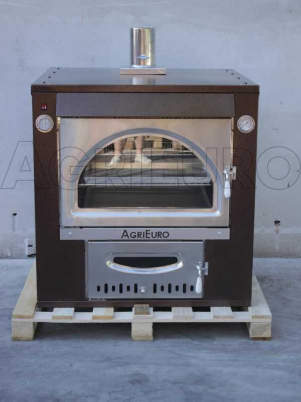 AgriEuro Maximus 80 Deluxe INC Inox - Einbauholzbackofen - kupferfarben