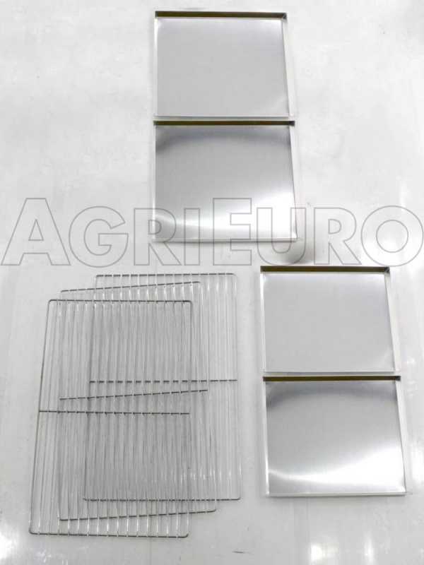 Holzbackofen f&uuml;r drau&szlig;en AgriEuro Medius Plus 100 EXT - aus Stahl - mit rotem Dach