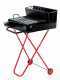 AgriEuro Premium Line Small - Holzgrill mit Grillrost - aus Edelstahl - 45x34 - mit Auffangwanne - zusammenklappbar und tragbar