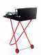 AgriEuro Premium Line Small - Holzgrill mit Grillrost - aus Edelstahl - 45x34 - mit Auffangwanne - zusammenklappbar und tragbar