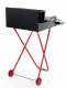 AgriEuro Premium Line Small - Holzgrill mit Grillrost - aus Edelstahl - 45x34 - mit Auffangwanne - zusammenklappbar und tragbar