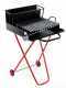 AgriEuro Premium Line Small - Holzgrill mit Grillrost - aus Edelstahl - 45x34 - mit Auffangwanne - zusammenklappbar und tragbar