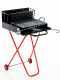 AgriEuro Premium Line Small - Holzgrill mit Grillrost - aus Edelstahl - 45x34 - mit Auffangwanne - zusammenklappbar und tragbar