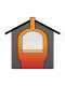 AgriEuro Medius 60 Inc - Einbau-Holzbackofen aus Stahl - Umluftbackofen