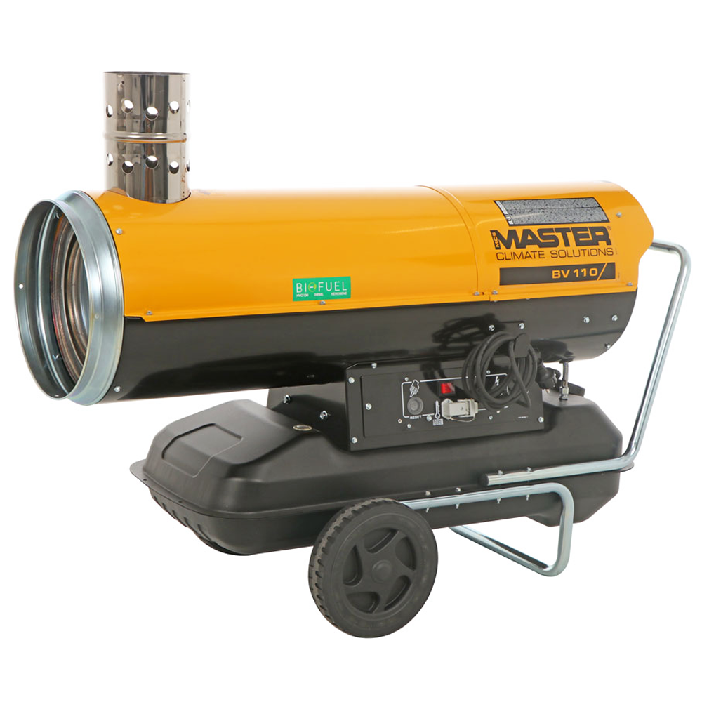 EBERTH Heizkanone 20 kW Indirekt, Heizgebläse Diesel/Öl mit Abgasrohr