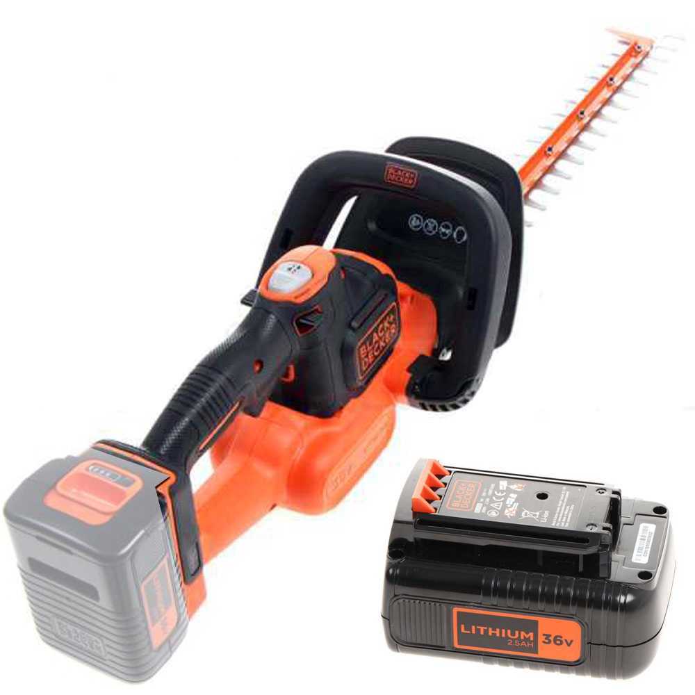 Black+Decker BEHT201 Heckenschere – 420 W, 45 Cm Klinge, Bis 16 Mm Aststärke