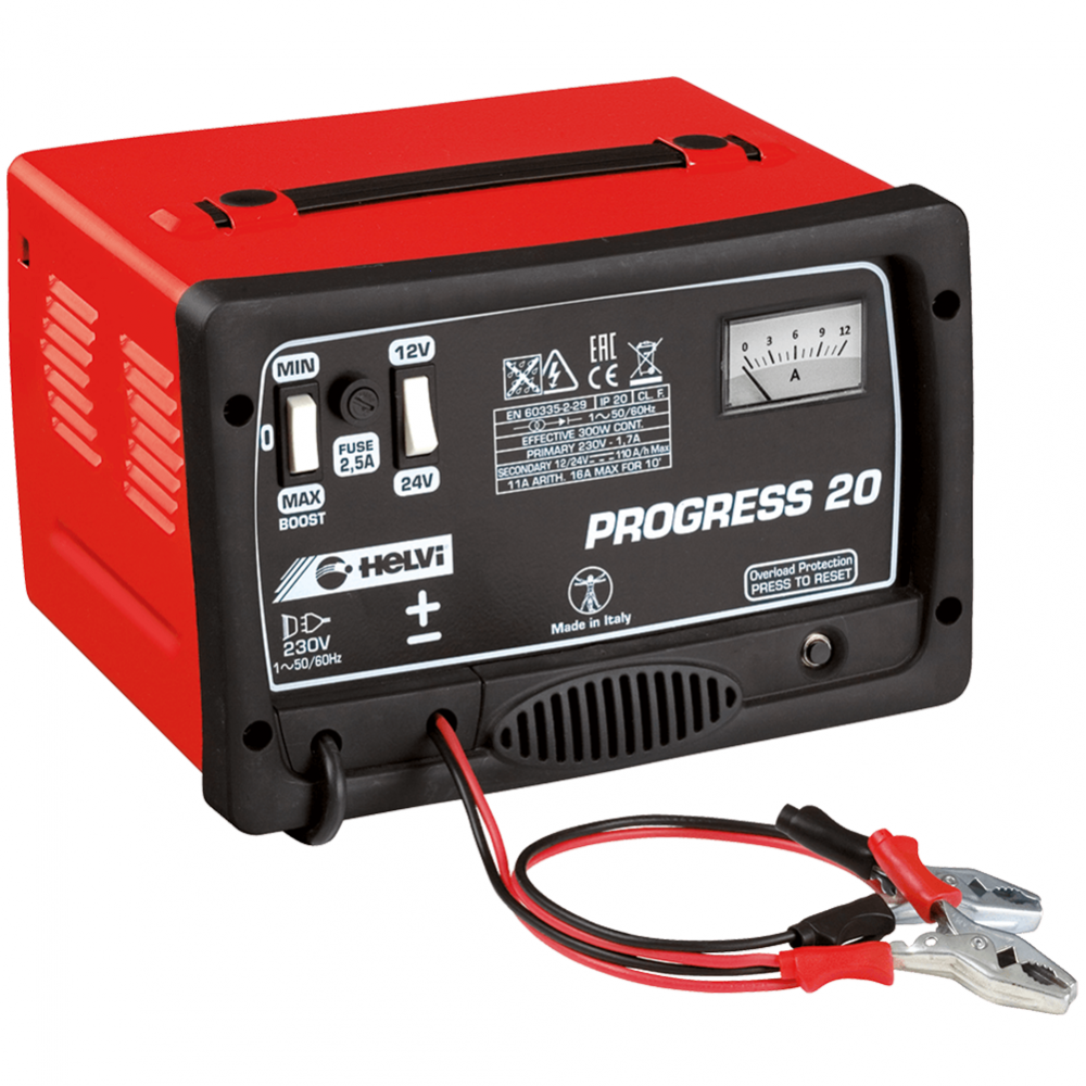 02400 AMiO Batterieladegerät mit Starthilfe, 12A, 12, 24V 02400