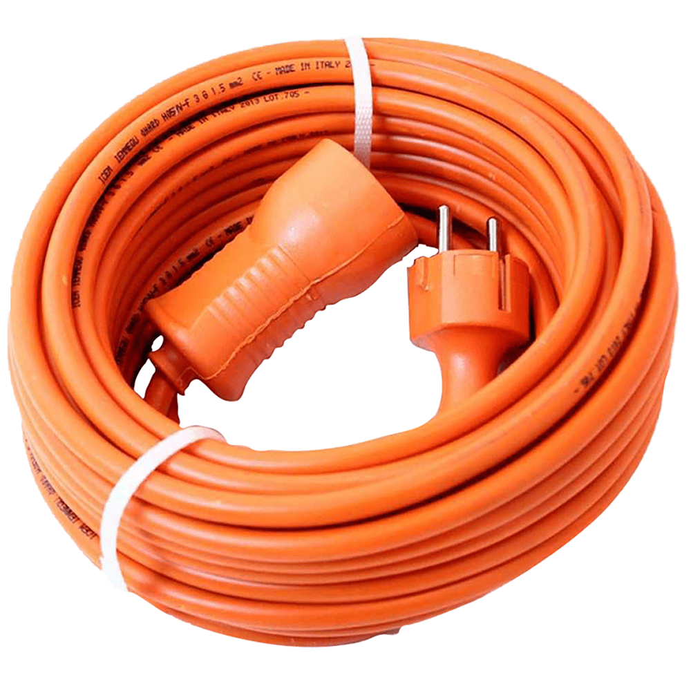 TM Electron Aufrollbares Stromkabel 25 M Mit 4 Steckdosen & Kinderschutz - Orange, Für Innenbereich Bis 3000 W