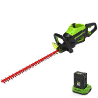 Greenworks Akku-Heckenschere GD60HT66K2 – 60V, 66 Cm Schneidlänge, Brushless-Motor, Bis 28 Mm Aststärke, Inkl. 2Ah Akku & Ladegerät