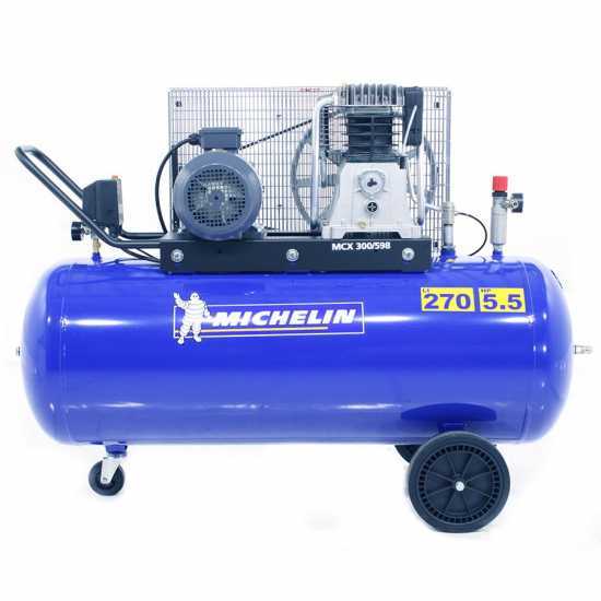 Michelin MCX 300 598 - Elektrischer Kompressor mit Riemenantrieb - Motor 5.5 PS - 270Lt