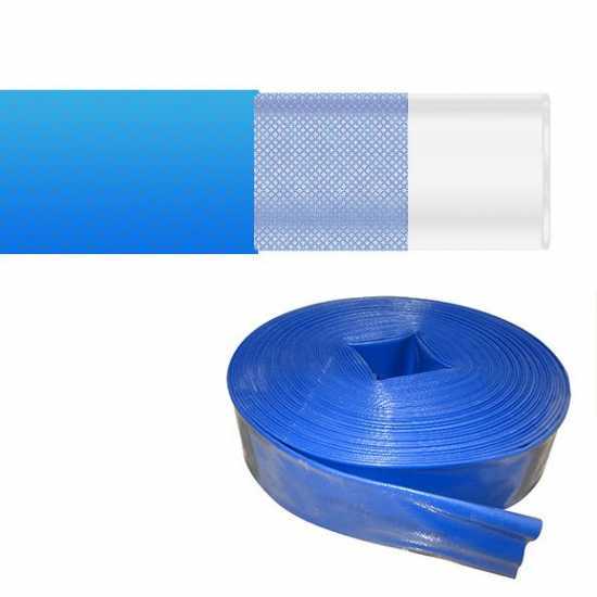 Flachschlauch - hochwertiger Netzschlauch 80 mm Durchmesser - 50 m lang