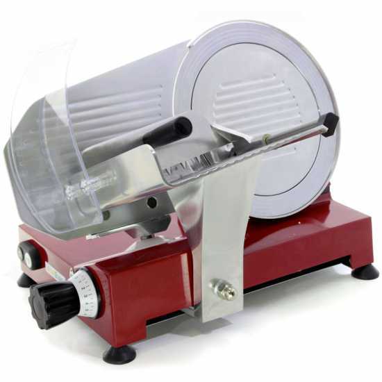 Aufschnittmaschine AgriEuro MS 275 Red Deluxe mit 275 mm Messer. Elektrischer Motor 180W