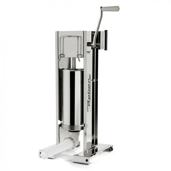 Reber 8970 V INOX - vertikaler Wurstf&uuml;ller 5 Kg - 2 Geschwindigkeiten mit Geh&auml;use