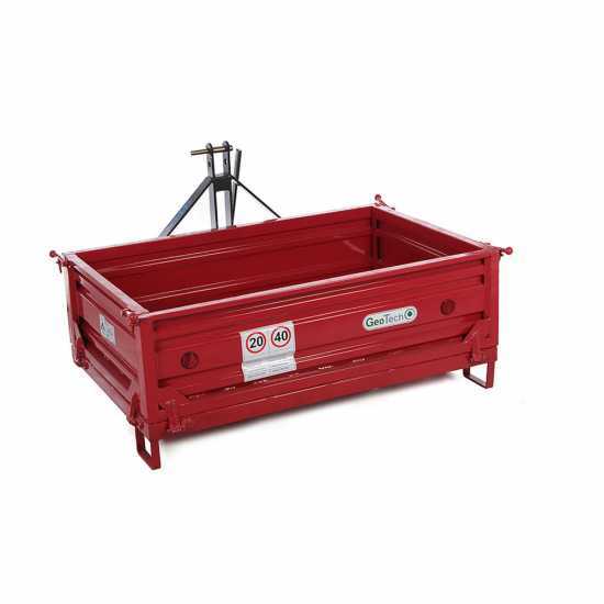 Heckcontainer f&uuml;r Traktor GeoTech TRP 140 - kippbar - 3 abnehmbare Bordw&auml;nde