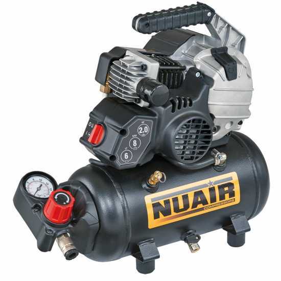 Nuair FU 227/8/6E - Kompakter tragbarer elektrischer Kompressor - Motor 2 PS - 6 Lt