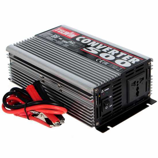 Telwin Converter 500 - Stromkonverter Inverter von 12V DC bis zu 230V AC - Leistung 500 W