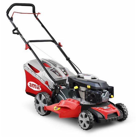 Rasenm&auml;her zum Schieben Ama NRS 465T Benzinmotor - 4in1: Sammeln, Mulchen, Seiten- und Heckauswurf