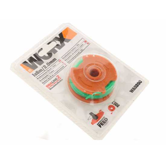 Blister Spule 6 m x 1,2 mm für Rasenkantenmäher Worx WG168E 40V