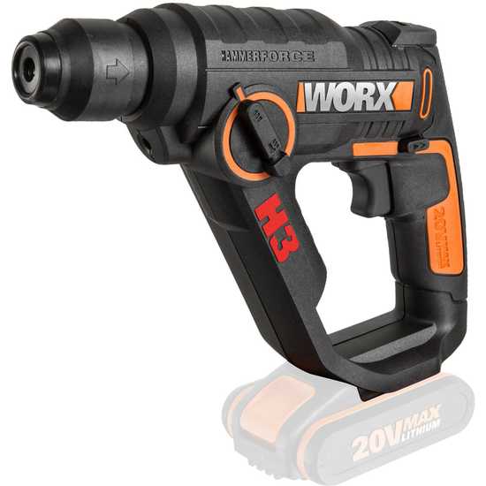 Bohrmaschine, Bohrschrauber, Drucklufthammer 20V Worx WX390.9 - 3 in 1 Produkt - SOLO - OHNE AKKU UND LADEGER&Auml;T