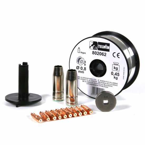 Schweißkit mit Draht aus Aluminium Telwin - d. 0,8 mm
