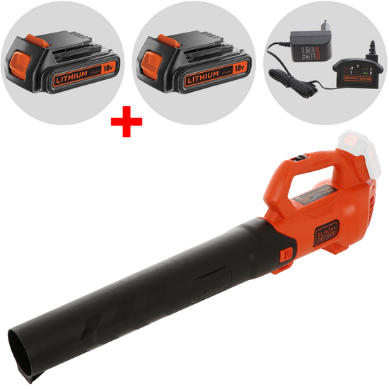 Axial Laubbl&auml;ser BCBL200L-QW Black &amp; Decker - Lithium-Batterie 18V 2Ah + Gratis 18-V-Akku 2 Ah