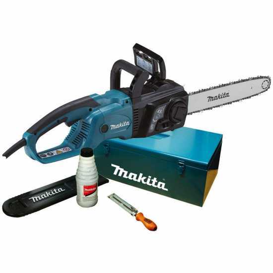 Elektro Kettens&auml;ge Makita UC4051AK - Schwert 40 cm - Schutzh&uuml;lle aus Metall + Kit Makita im Lieferumfang