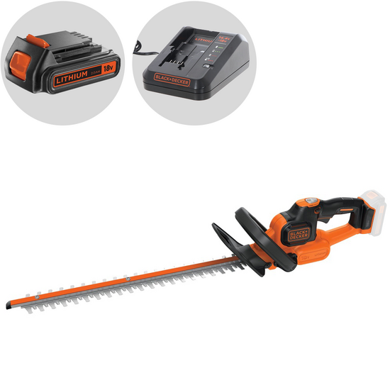 Akku Heckenschere Black &amp; Decker GTC18502PC-QW 18V - Akku 2 Ah - Schwert 50 cm