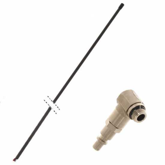 Schwarzer Schaft f&uuml;r Olivenr&uuml;ttler mit Hahn - fest - aus Aluminium ExtraLight 100 cm