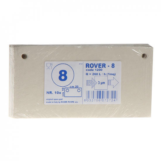 Sorte 8 - Filterkartons Rover f&uuml;r Pulcino Filterpumpen &ndash; 20 x 10 cm &ndash; 10 Stk