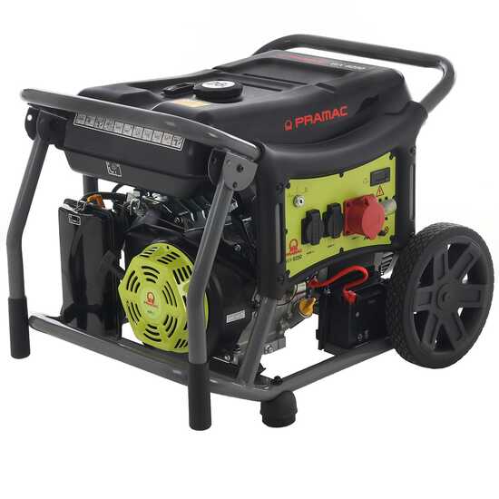 Pramac WX 6250 ES - Benzin Stromerzeuger mit R&auml;dern 6.1 kW - Dauerleistung 5.5 kW - 400V 