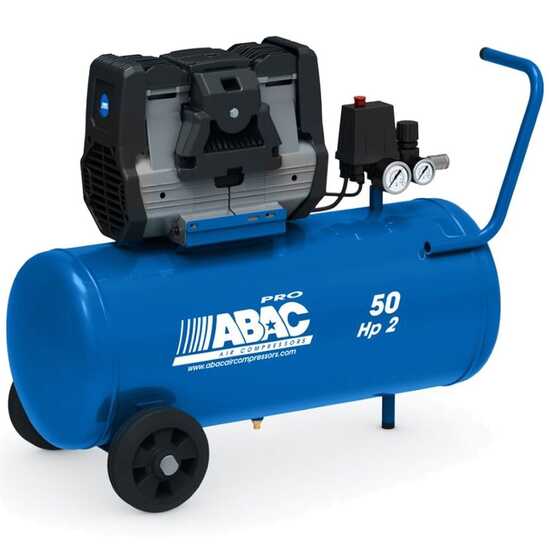 ABAC MONTECARLO OS20P - Schallged&auml;mpfter, &ouml;lfreier, einphasiger elektrischer Luftkompressor - Motor 2 HP - 50 lt