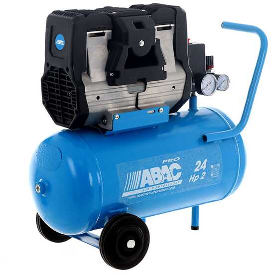 ABAC POLE POSITION OS20P - Schallged&auml;mpfter, &ouml;lfreier, einphasiger elektrischer Luftkompressor - Motor 2 HP - 24 Liter