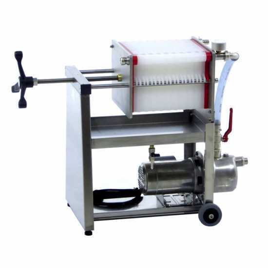 Top Line AF20 - Weinfilter mit 20 Kartons und Platten 20x20 - Schichtenfilter-Geh&auml;use/Pumpe aus Edelstahl