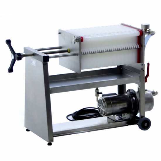 Top Line AF30 - Weinfilter mit 30 Kartons und Platten 20x20 - Schichtenfilter- Geh&auml;use/Pumpe aus Edelstahl