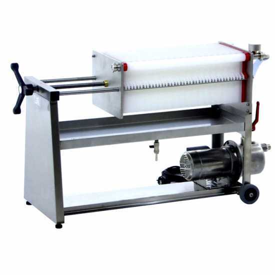 Top Line AF40 - Weinfilter mit 40 Kartons und Platten 20x20 - Schichtenfilter Geh&auml;use/Pumpe aus Edelstahl