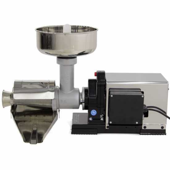 Tomatenpresse Reber 9000 NP INOX- N.5 - elektrischer Profi Induktionsmotor - 1200W - Getriebemotor mit Stahlzahnr&auml;dern