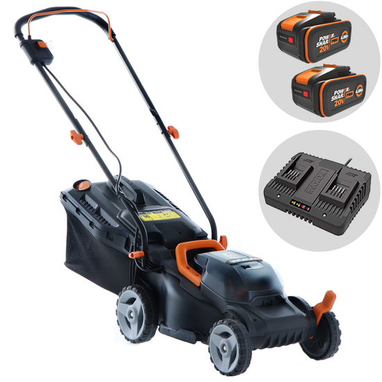 Worx WG779E.1 Akku Rasenmäher - 2X20V 4 Ah
