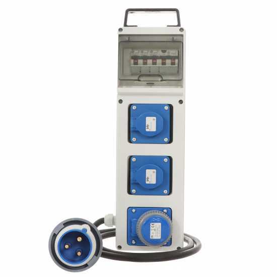 Mehrfach-Steckdosenadapter f&uuml;r 230V-Stromerzeuger f&uuml;r die Stromversorgung von Ger&auml;ten mit hoher Einschalt-/Absorptionsrate (bis zu 7,2 KW)