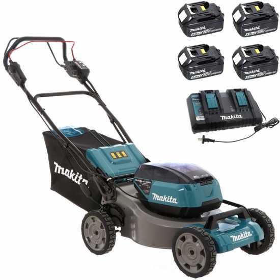 Akku Rasenm&auml;her 2X18V-46cm MAKITA DLM462PT4 mit 4 Akkus