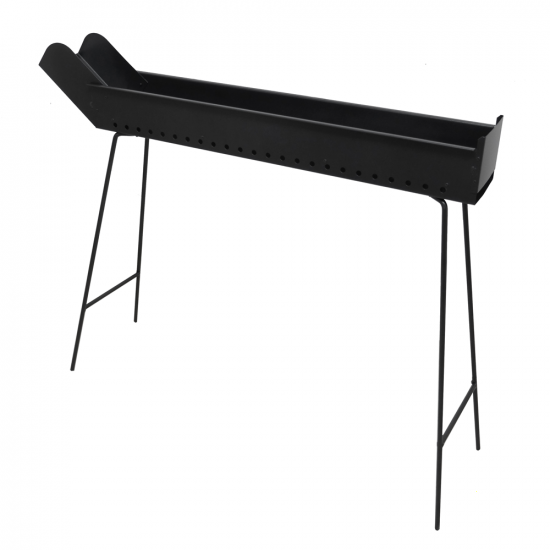 Mille BBQ-100 Go - Holzkohle-Bratrost f&uuml;r Lammspie&szlig;e - 100x14cm