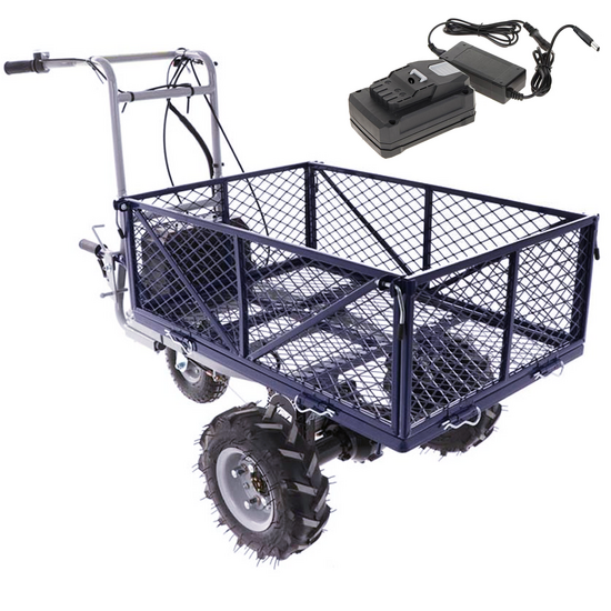 Akku Schubkarre auf Räder BullMach Helios 230 O mit 2 Akkus 48V 2Ah