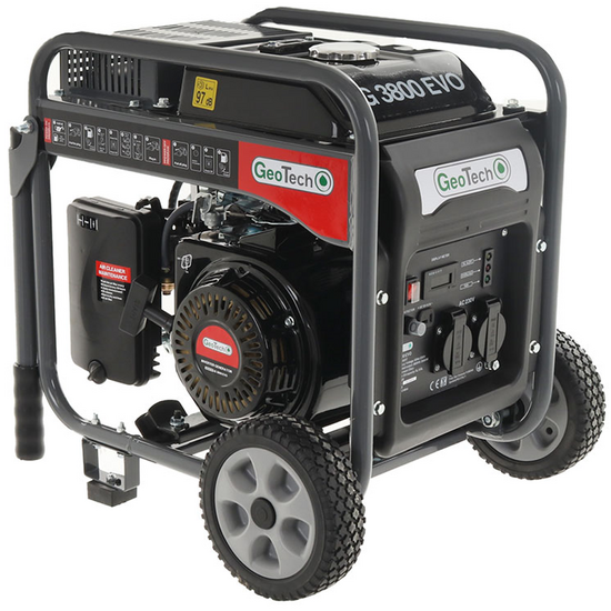 Geotech iG 3800 EVO - Benzin Inverter-Stromerzeuger auf R&auml;dern 3.8 kW - Dauerleistung 3.5 kW - 230V