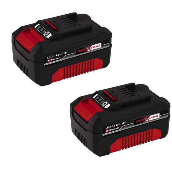 2 Einhell Power X-Change 18V 4Ah Akkus