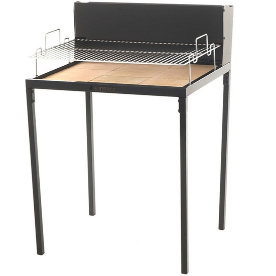 Famur BK7 Light - Holz- und Holzkohlebrikett- Grill 2 in 1 - Grillrost aus Chromstahl  70x48 cm