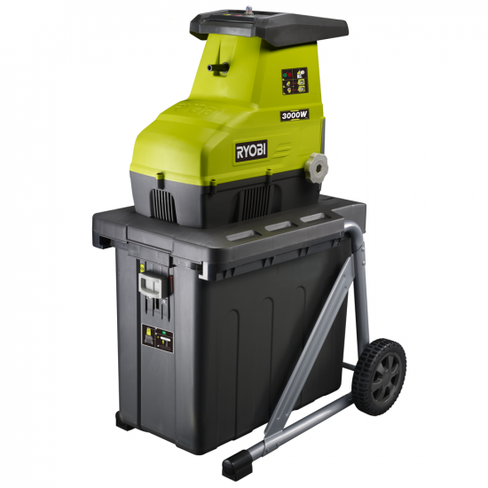 Ryobi RSH3045U - Elektrischer H&auml;cksler - 55L Fangkorb - 45 mm Schnittdurchmesser - 3000 W