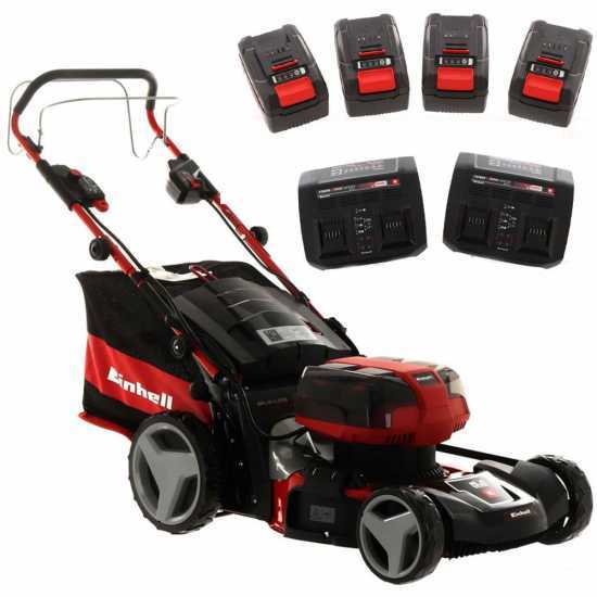 Akku Rasenm&auml;her Einhell GE-CM 36/47 S HW Li - Kit- Rasenm&auml;her mit Radantrieb 47 cm - 4 X 4Ah