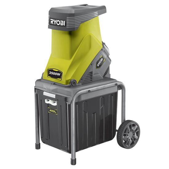 Ryobi RSH2545B - Elektrischer H&auml;cksler - 40 Liter Fangbkorb - Schnittdurchmesser 45 mm - 2500 W