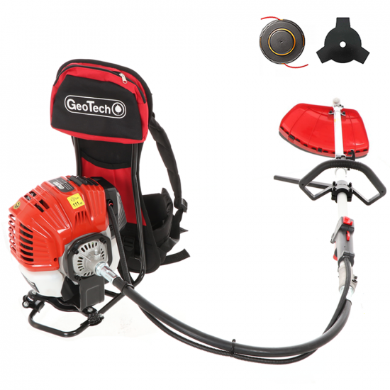 GeoTech GT-2 52 BP - R&uuml;ckentragbare 2-Takt-Benzin-Motorsense - 52 ccm