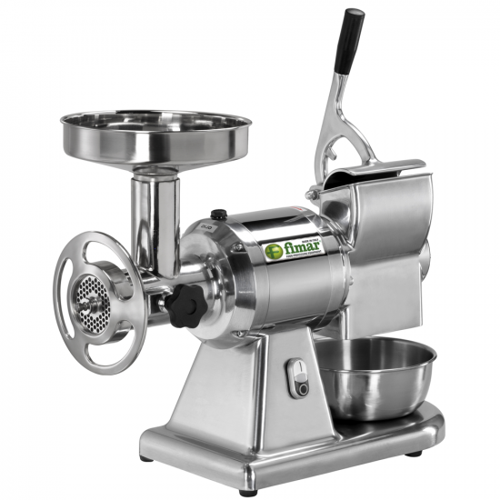 FIMAR TC22T -  Elektrischer Fleischwolf - mit integrierter K&auml;sereibe - Schneideeinheit aus Aluminium - 400V